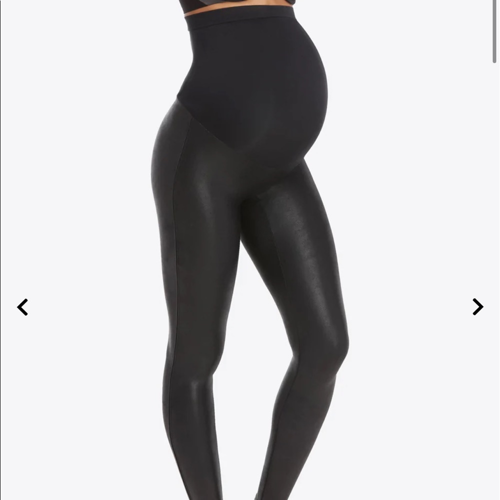 Maternity Spanx Faux Leather Leggings